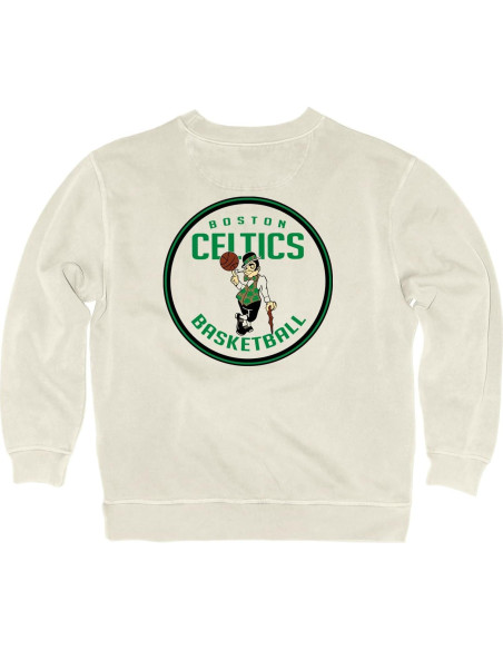 Sudadera Blue 84 Boston Celtics Cuello Redondo Marfil