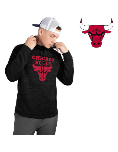 Sudadera Holloway forro polar hombres X-Large Chicago Bulls
