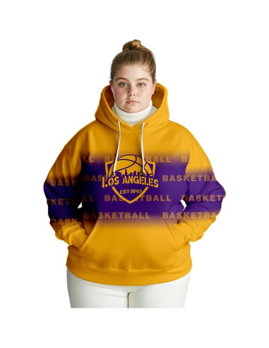 Sudadera con Capucha Baloncesto Ciudad Unisex S-3XL