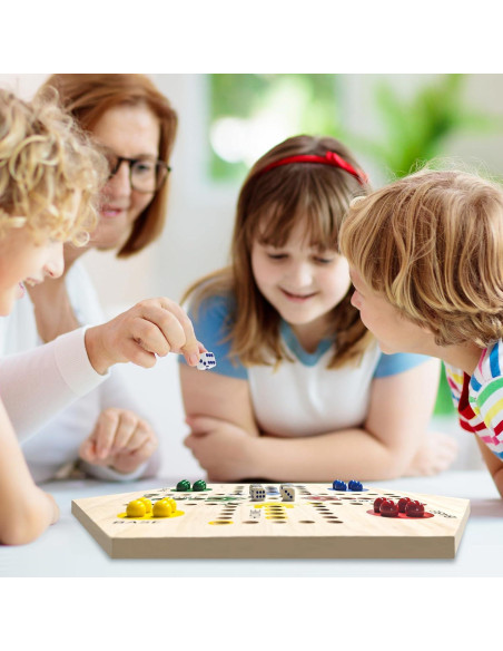 Juego de Mesa de Madera Googgoing 38 cm Doble Lado 2-6 Jugadores