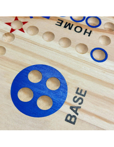 Juego de Mesa de Madera Googgoing 38 cm Doble Lado 2-6 Jugadores