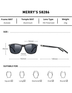 Gafas de sol polarizadas MERRY'S Vintage S8286 unisex 2