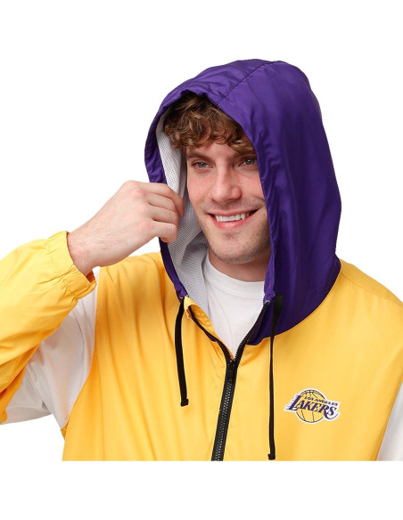 Chaqueta cortavientos FOCO NBA Hombres Mediana Lakers
