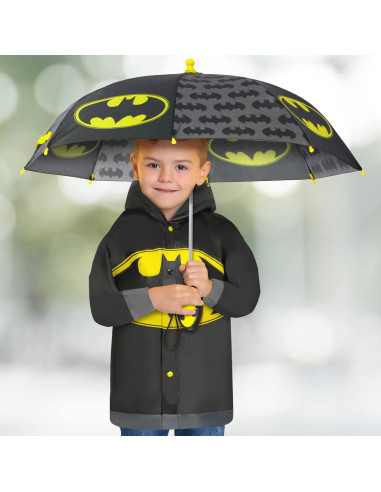 Conjunto Paraguas y Chubasquero DC Comics para Niños 2-7 Años
