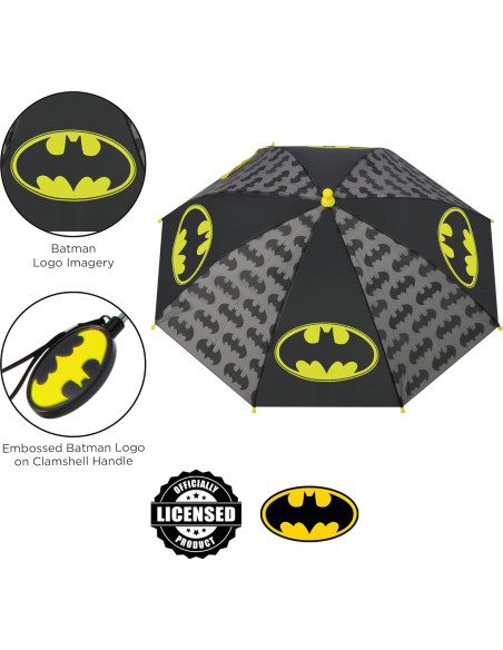 Conjunto Paraguas y Chubasquero DC Comics para Niños 2-7 Años