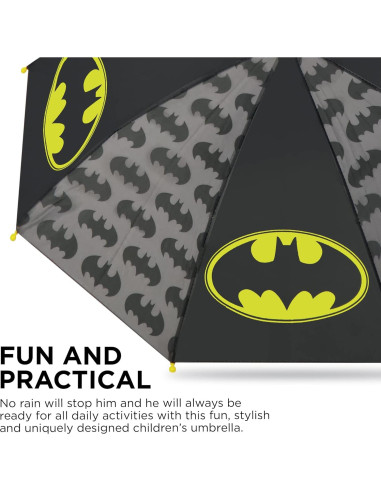 Conjunto Paraguas y Chubasquero DC Comics para Niños 2-7 Años