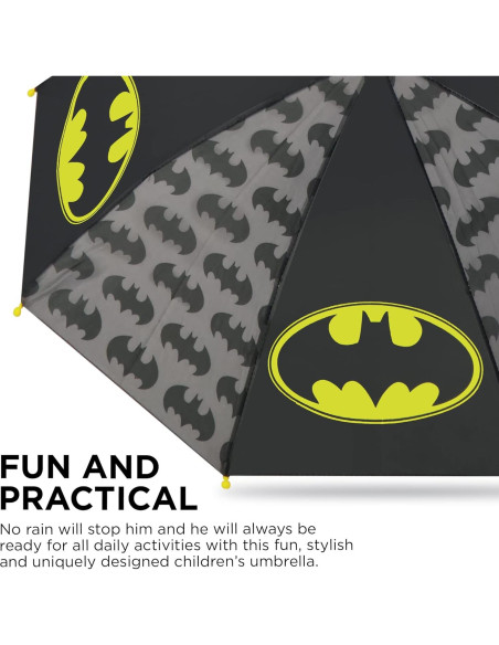 Conjunto Paraguas y Chubasquero DC Comics para Niños 2-7 Años