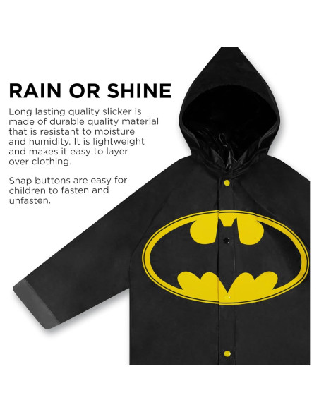 Conjunto Paraguas y Chubasquero DC Comics para Niños 2-7 Años
