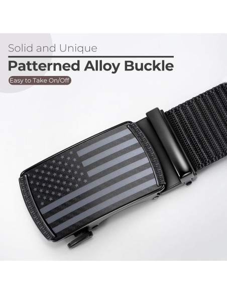 Cinturón Ratchet SANSTHS para Hombres Ajustable Negro 3,18 cm