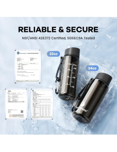 Botella de Agua Filtrada SurviMate 22oz Ultra-Filtración 2