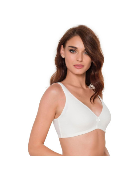 Sostén de Mastectomía Algodón 115 Grande Crema Sin Aros