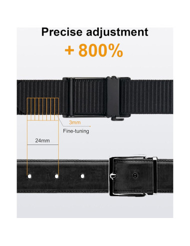 Cinturón de Golf JUKMO Automático Nylon Negro para Hombres