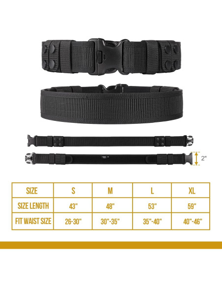 Cinturón de Deber VISMIX 2" Nylon Ajustable Seguridad