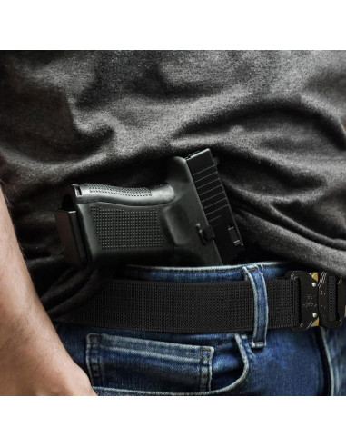 Cinturón Táctico KRYDEX 3.81 cm Negro Multifuncional