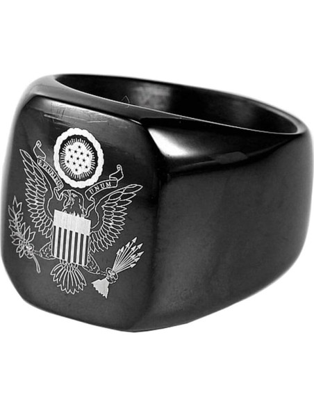 Anillo Militar Vintage JAJAFOOK Plata 9 para Hombres