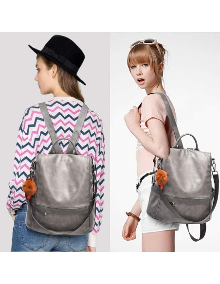 Mochila de Mujer CHERUTY Antirrobo Cuero Vegano Casual
