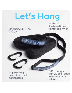 Cintas de Hamaca Yellow Leaf - Juego de 2, 3,66 m, 181 kg 2