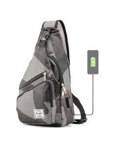 Bolsa de Bandolera D'yallee 39 cm Nylon con Carga USB