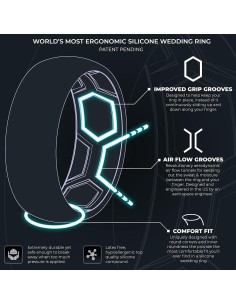 Anillos de Silicona ThunderFit para Hombres 8.7mm - Paquete Variado 2