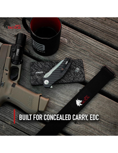 Cinturón EDC Wolf Tactical 2 Capas 3.81 cm Verde Oliva