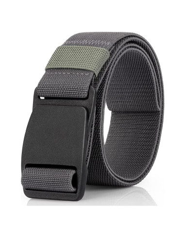Cinturón Elástico para Hombres Táctico Ajustable Gris