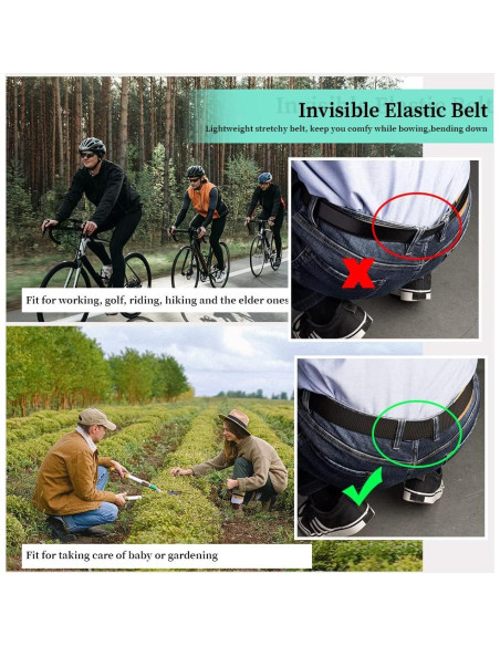 Cinturón Elástico para Hombres Táctico Ajustable Gris