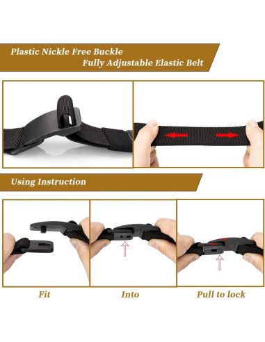 Cinturón Elástico para Hombres Táctico Ajustable Gris