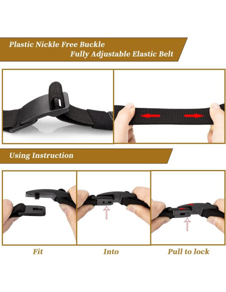 Cinturón Elástico para Hombres Táctico Ajustable Gris