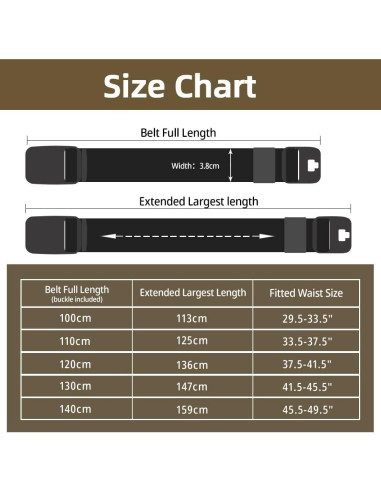 Cinturón Elástico para Hombres Táctico Ajustable Gris