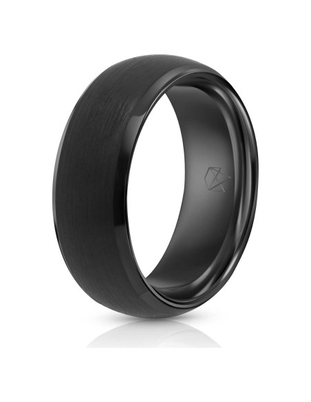 Anillo de Boda Tungsteno EMBR 8mm Negro para Hombre