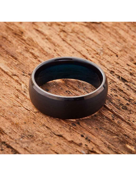 Anillo de Boda Tungsteno EMBR 8mm Negro para Hombre