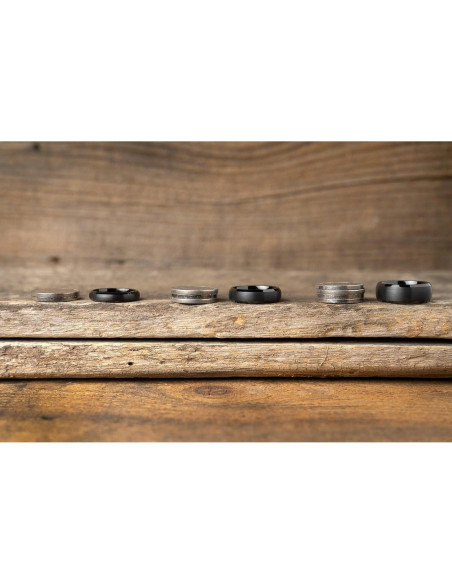 Anillo de Boda Tungsteno EMBR 8mm Negro para Hombre