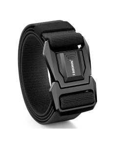Cinturón FAIRWIN táctico elástico 115 cm negro para hombres