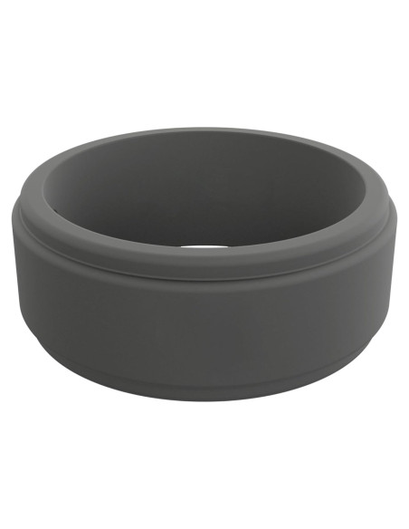 Anillo de Silicona QALO Bisel Paso Q2X Negro 9mm para Hombre