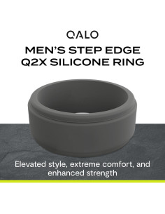 Anillo de Silicona QALO Bisel Paso Q2X Negro 9mm para Hombre 2
