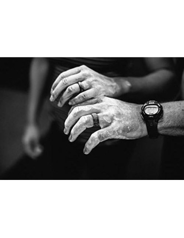 Anillo de Silicona QALO Bisel Paso Q2X Negro 9mm para Hombre