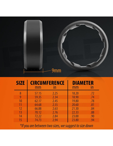 Anillo de Silicona RIFLD para Hombres - Negro 13