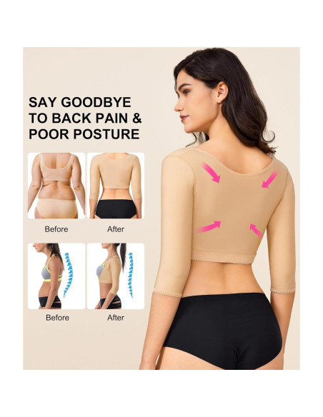 Moldeador de Brazo BRABIC Beige Manga Corta Corrector Postura