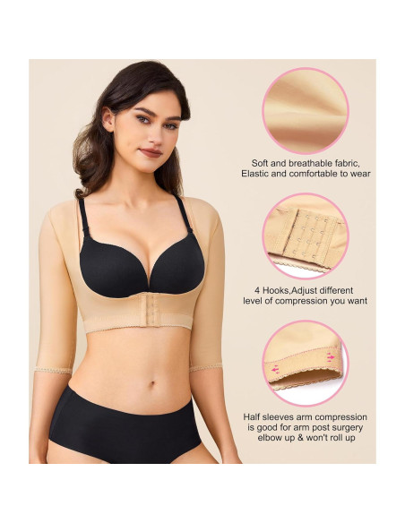 Moldeador de Brazo BRABIC Beige Manga Corta Corrector Postura