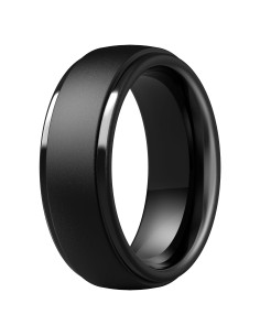 Anillo de Boda de Silicona ThunderFit 10mm Negro Talla 18.20mm