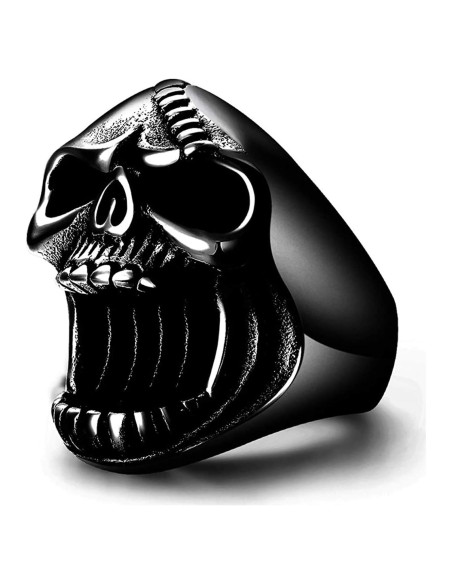 Anillo Abrebotellas Calavera LAOYOU para Hombres - Acero Inoxidable