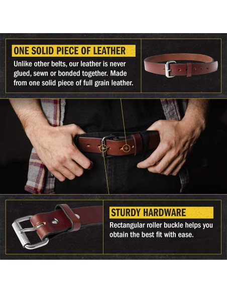 Cinturón de Cuero Relentless Tactical 1.5" para Hombres