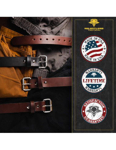 Cinturón de Cuero Relentless Tactical 1.5" para Hombres