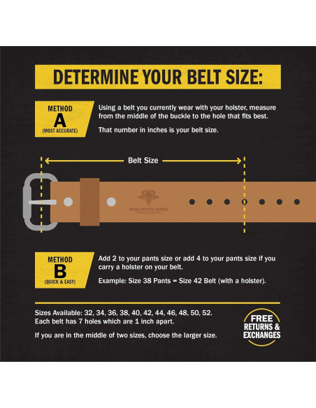 Cinturón de Cuero Relentless Tactical 1.5" para Hombres