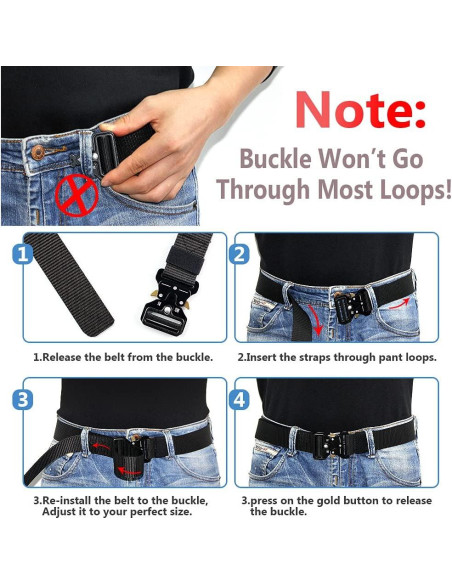 Cinturón Táctico DOOPAI Nylon Militar 2Pack Ajustable