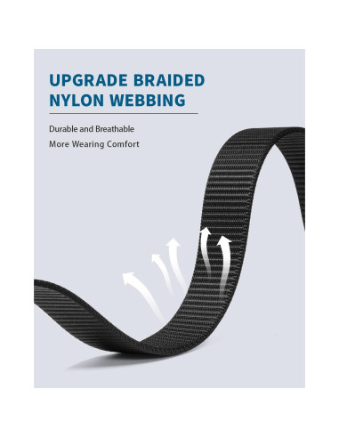Cinturón FAIRWIN de Nylon Ajustable para Hombres 3.81 cm
