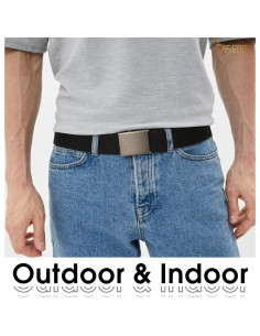 Cinturón Militar JASGOOD de Lona Ajustable Unisex 120-135 cm 2
