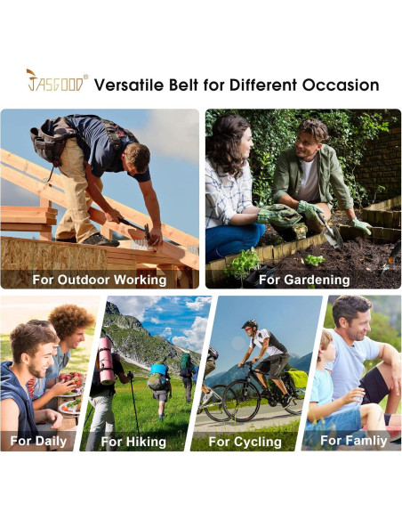 Cinturón Militar JASGOOD de Lona Ajustable Unisex 120-135 cm