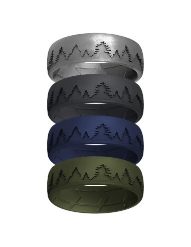 Anillo de Boda de Silicona ROQ para Hombres - 8 mm - Varios Colores