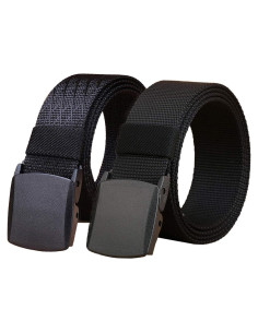Cinturón Táctico Nylon WYuZe 2 Pack 3.81 cm Ajustable